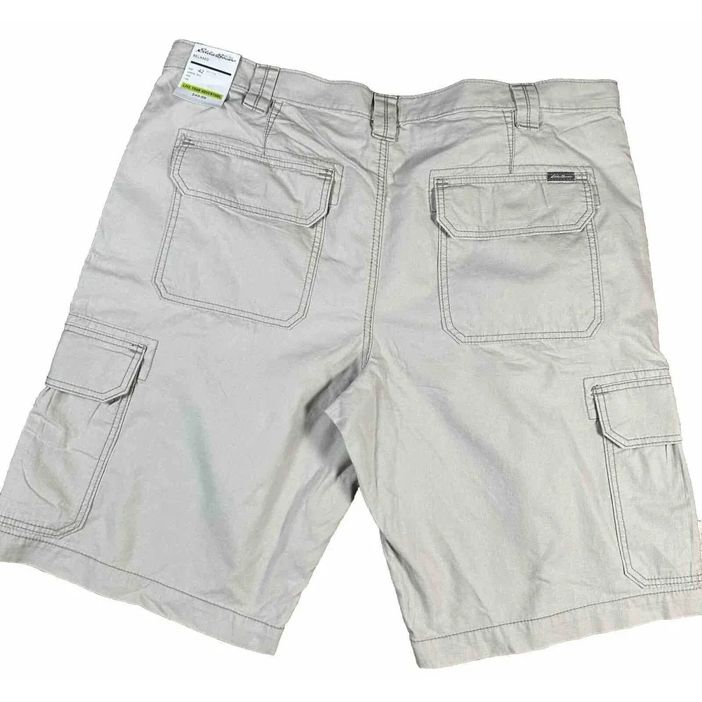Eddie‎ Bauer Ripstop Cargo Shorts Mens Size 42 Deep Olive Cotton Relaxed